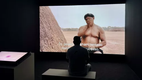 Xingu Entangled exhibition view at Existência Numérica, Rio de Janeiro, 2024